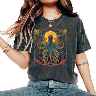 Cosmic Octopus Xs-6Xl Graphic Women's Oversized Comfort T-Shirt - Thegiftio UK
