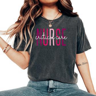 Critical Care Nurse Appreciation Day Apparel Vintage Nurse For Black X-Small Short Sleeve Women's Oversized Comfort T-Shirt - Thegiftio UK