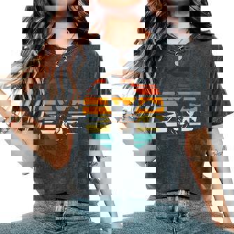 Cute Llama Alpaca Retro 80Style Cuello Camiseta extragrande cómoda para mujer - Regaloses