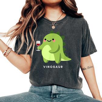 Cuteinosaur Wine-Drinking Dino Dinosaur Drawing Pun T-shirt oversize confortable pour femme - Cadeauxyz