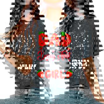 Dad Of The Berry First Birthday Of Girl Strawberry Women's Oversized Comfort T-Shirt | Seseable CA