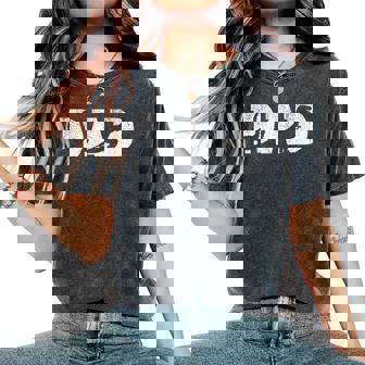 Dad Dinosaur Saurus Boys Girls Fathers Day Idea Women's Oversized Comfort T-Shirt - Thegiftio