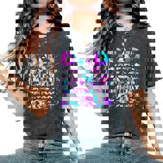 Dad Of The K-Pop Birthday Girls Korean Music Women's Oversized Comfort T-Shirt - Thegiftio