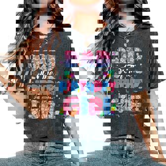 Dad And Mom Of The Birthday Girl Party Decor Family Matching Women's Oversized Comfort T-Shirt - Monsterry