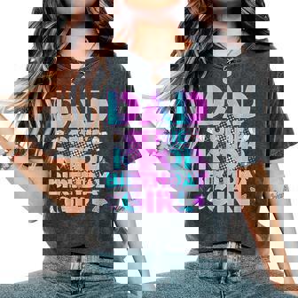 Daddy Dad Of The K-Pop Birthday Girl Matching Family Fathers Women's Oversized Comfort T-Shirt | Mazezy