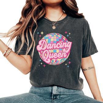Dancing Queen Retro Disco Ball 70S 80S Girl Women's Oversized Comfort T-Shirt | Mazezy