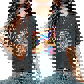 Dark Magician Girl クラシックカードデザイン Papl1447 レディースオーバーサイズコンフォートTシャツ - Kawaiitshirt