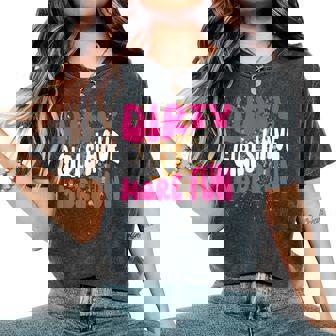 Dirty Girls Have More Fun Mud Run Gear Muddy Race Pink Women's Oversized Comfort T-Shirt - Seseable