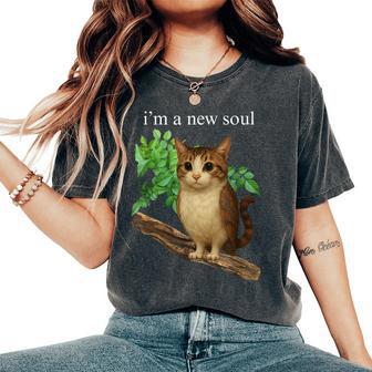 Divertente Meowl Meme Gufo Gatto Meme Brainrot Gen Alpha T-shirt comoda oversize da donna - Novitaregali