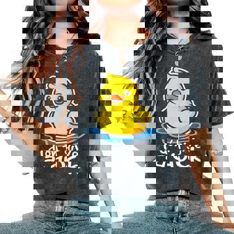 Divertida De Regalo Con Texto En Inglés I Don't Give A Duck Camiseta extragrande cómoda para mujer - Regaloses