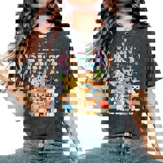 Dog Mom Birthday Dog Bday Boy Girl Let's Pawty Birthday Women's Oversized Comfort T-Shirt | Seseable UK