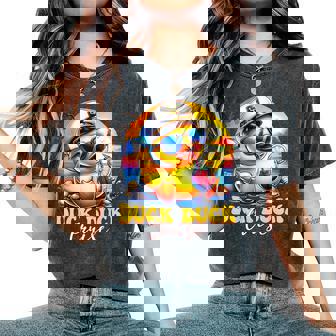 Duck Duck Cruise Family Cruising Matching Group Women's Oversized Comfort T-Shirt - Thegiftio