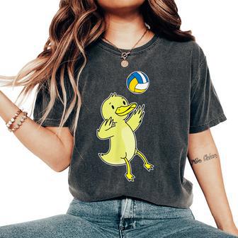 Duck Plays Volleyball Women's Oversized Comfort T-Shirt - Thegiftio UK