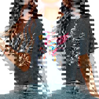 Enduro Flamingo On Motorcycle Women's Oversized Comfort T-Shirt | Seseable UK