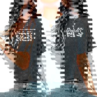 English Teacher In English Teaching Chool Quote レディースオーバーサイズコンフォートTシャツ - Kawaiitshirt