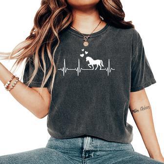 Équitation Cavalier Chevaux Battement De Cœur Cheval T-shirt oversize confortable pour femme - Cadeauxyz