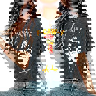 F Caw F Rooster Bird Chicken Whisperer Fawk Women Women's Oversized Comfort T-Shirt - Monsterry