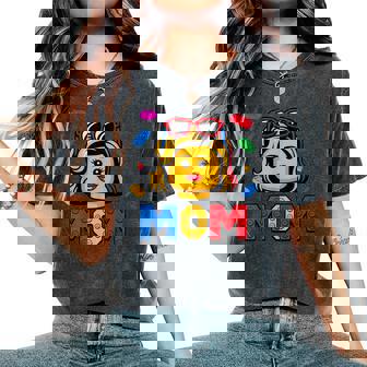 Family Mom Master Builder Building Bricks Blocks Women's Oversized Comfort T-Shirt | Mazezy