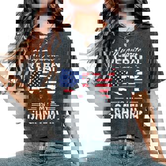 My Favorite Veteran Is My Grandma Veterans Day Military Women's Oversized Comfort T-Shirt | Seseable UK