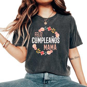 Feliz Cumpleaños Mama Feliz Cumpleaños Mama Arco Floral Manga Larga Camiseta extragrande cómoda para mujer - Regaloses