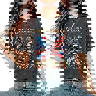 Female Veteran Army Floral Vintage Beauty Brains Us Women's Oversized Comfort T-Shirt | Mazezy