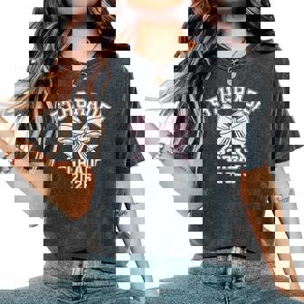 Fifth 5Th Grade Grad 2026 Bow Elementary School Graduate Women's Oversized Comfort T-Shirt | Seseable UK