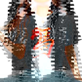 Fire Horse Chinese Zodiac Symbol Lunar New Year 2026 Women's Oversized Comfort T-Shirt | Seseable CA