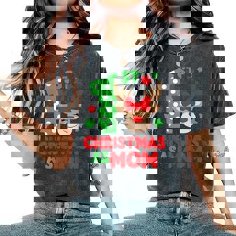 First Christmas As Mom Matching Family 1St Christmas Family Women's Oversized Comfort T-Shirt | Mazezy