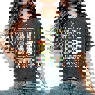 First Coffee Then Data I Am Earning Break Special Education Women's Oversized Comfort T-Shirt | Mazezy