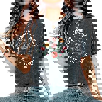 Floral Keep The Immigrants Deport The Racists Immigrants Women's Oversized Comfort T-Shirt - Thegiftio