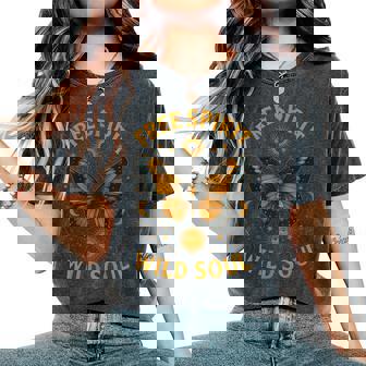 Freepirit Wildoul Farfallatelle Luna Celeste T-shirt comoda oversize da donna - Novitaregali