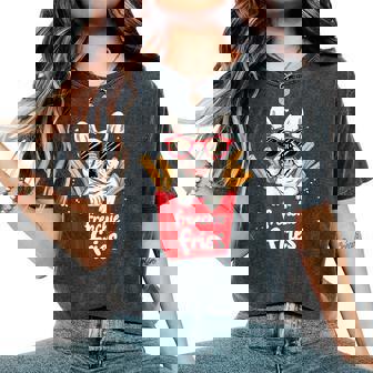 Frenchie Fries French Bulldog Dog Lover Women Women's Oversized Comfort T-Shirt - Thegiftio