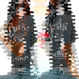 Fried Smoking Chicken 420 Marijuana Graphic Weed Women Women's Oversized Comfort T-Shirt - Monsterry