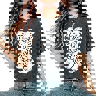 Fun Easy Adult Halloween Costumes Pretend I'm A Saloon Girl Women's Oversized Comfort T-Shirt | Mazezy