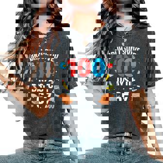 67 100Th Day Of School Teacher 100 Days 6 7 Bruh Meme Women's Oversized Comfort T-Shirt - Monsterry