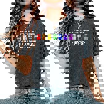 In 900 Years Of Time And Space Rainbow Flag Graphic Women's Oversized Comfort T-Shirt - Monsterry