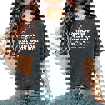 Drinking Support Your Local Dive Bar Women's Oversized Comfort T-Shirt - Monsterry