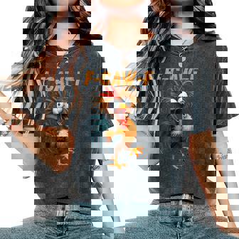 F-Caw-F Chicken Fcawf Chicken Women's Oversized Comfort T-Shirt | Mazezy