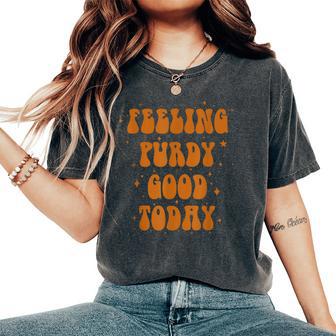Feeling Purdy Good Purdy Cool For Meme Women Women's Oversized Comfort T-Shirt - Thegiftio UK