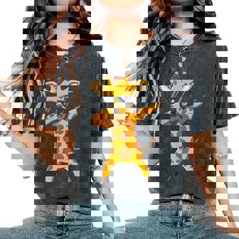 Giraffe Boys Animal Print Giraffe Print レディースオーバーサイズコンフォートTシャツ - Kawaiitshirt