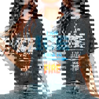 Ice And Fire Costume Halloween Family Matching Women Women's Oversized Comfort T-Shirt | Seseable UK