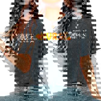 Nurse Turkey Fall Thanksgiving Scrub Top Rn Icu Er Women's Oversized Comfort T-Shirt - Monsterry