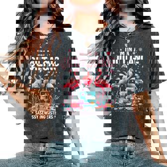 Quilting Flamingo Sewing I'm In A Quilting Gang Sassy Women's Oversized Comfort T-Shirt | Mazezy