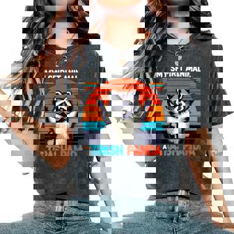 Raccoon My Spirit Animal Is A Trash Panda Panda Women's Oversized Comfort T-Shirt | Mazezy