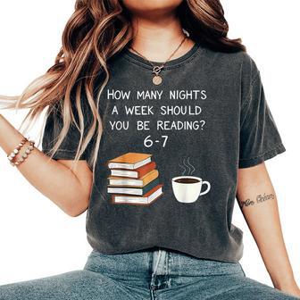Reading 67 Six Seven Meme English Teacher Book Lover Women's Oversized Comfort T-Shirt - Thegiftio UK