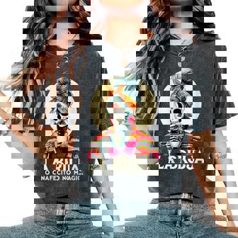 Skeleton La Bruja No Cafecito No Magic Skeleton Women Women's Oversized Comfort T-Shirt | Mazezy