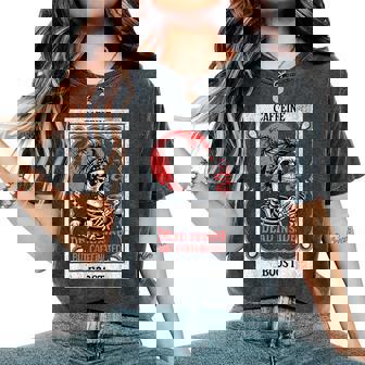 Tarot Card Mom Dead Inside But Caffeinated Skeleton Women's Oversized Comfort T-Shirt | Mazezy