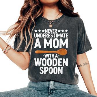 Wooden Spoon Survivor Mom With A Wooden Spoon Women's Oversized Comfort T-Shirt - Thegiftio UK