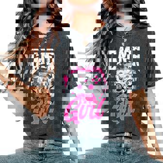 Gamer Gaming Gamer Girl Women's Oversized Comfort Colors T-Shirt | Mazezy