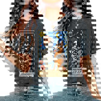 The German Shepherd Mom Tarot Card Women's Oversized Comfort T-Shirt - Monsterry